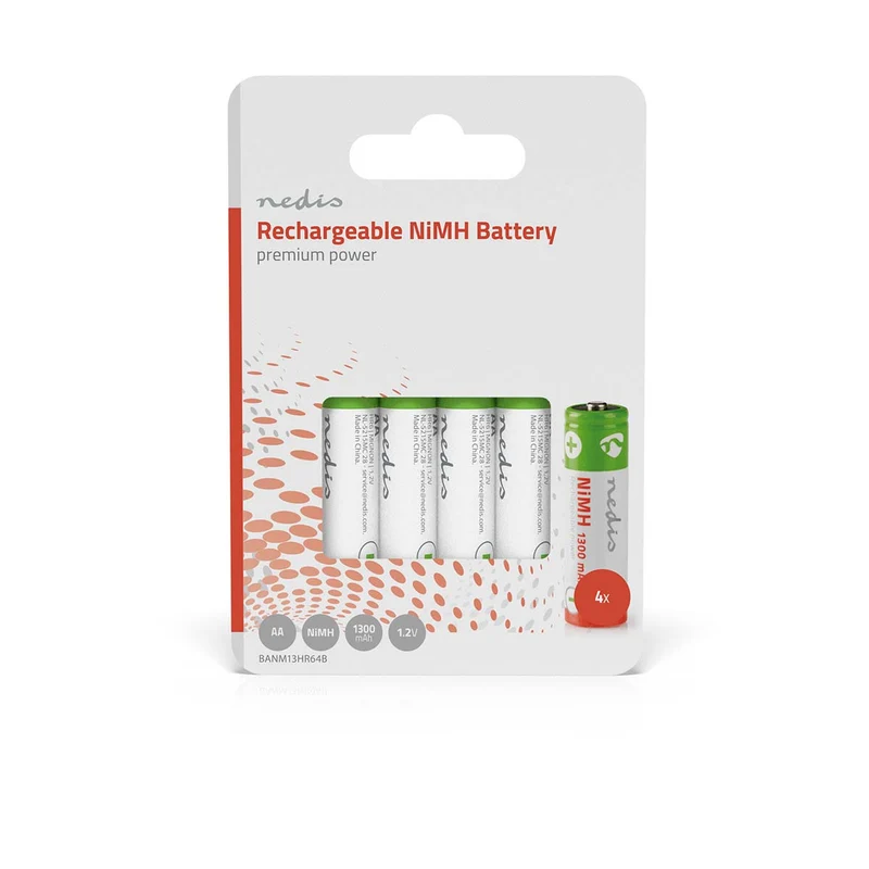 Oplaadbare NiMH-Batterij AA 1.2 V DC - 1300 mAh - 4-Pak