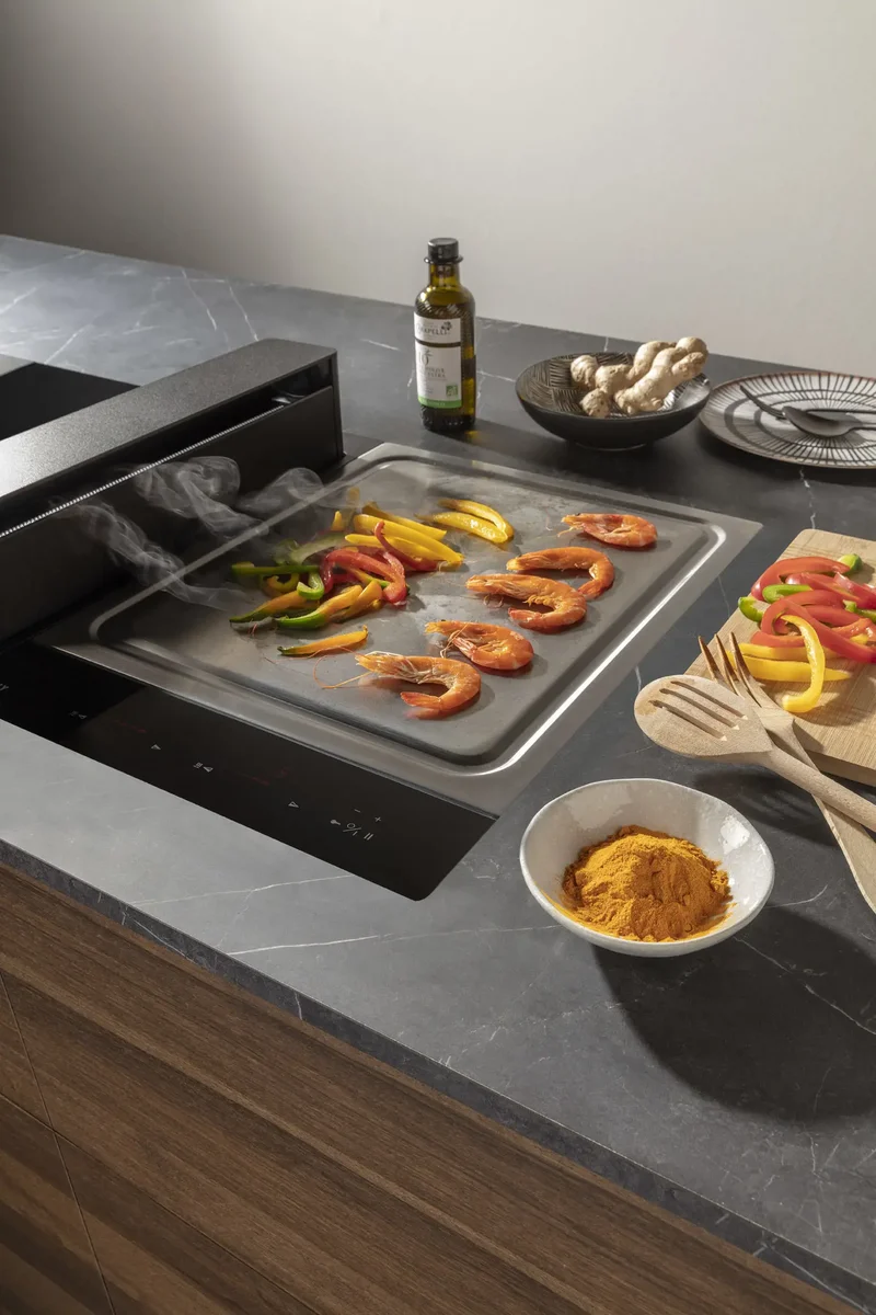Campana de superficie Novy Up Power 40006 de 87 cm Teppan Yaki Negra