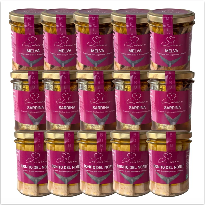 Pack mixto conservas en Aove ecológico 15%DTO