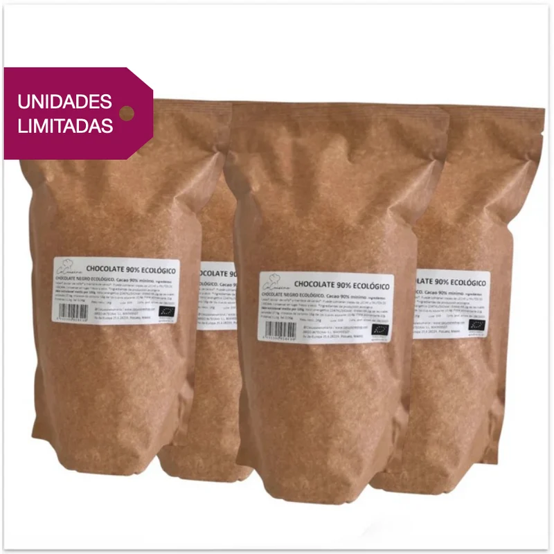 Pack 4 Kg Chocolate Cocuisine 90% Ecológico