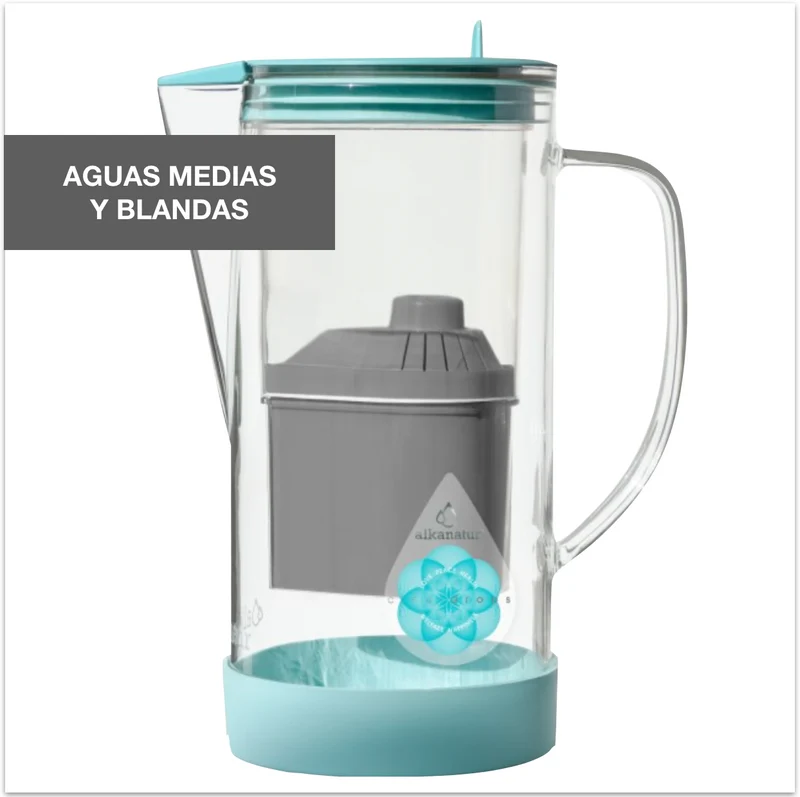 Jarra de agua filtradora de cristal Zeolita Clinoptilolita (aguas medias y blandas)