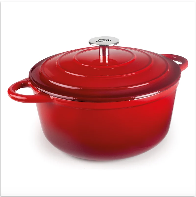 Cacerola hierro fundido rojo