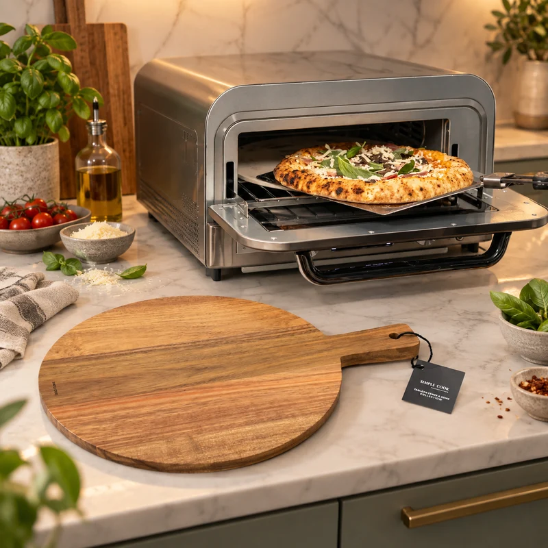 Horno pizza Toscano FDV + Tabla Pizza Madera Acacia 43 cms Simple Cook
