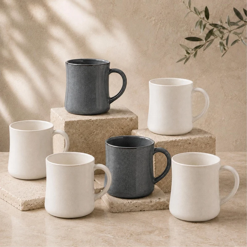 Set De 6 Tazas Sakae Cerámica 500 Ml - Surtido Decoexpress