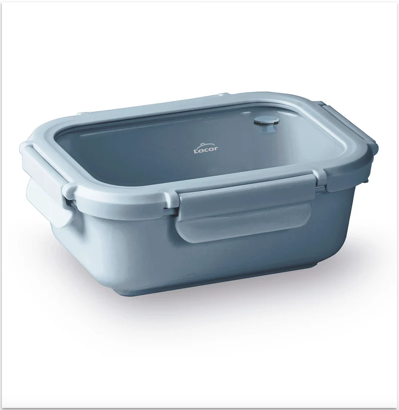 Tupper cerámico tapa cristal Azul