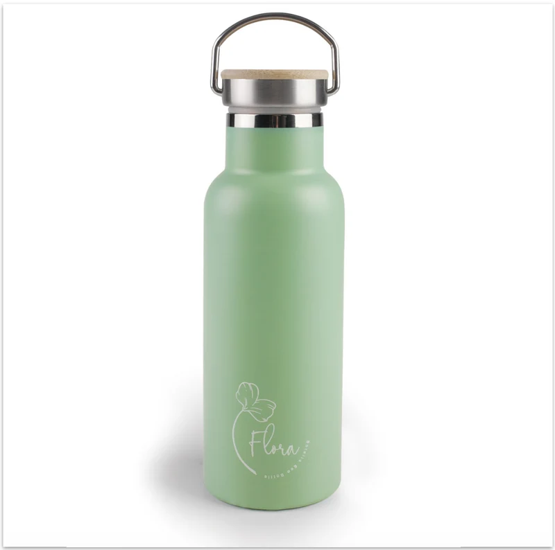 Botella acero inox 18/10 verde