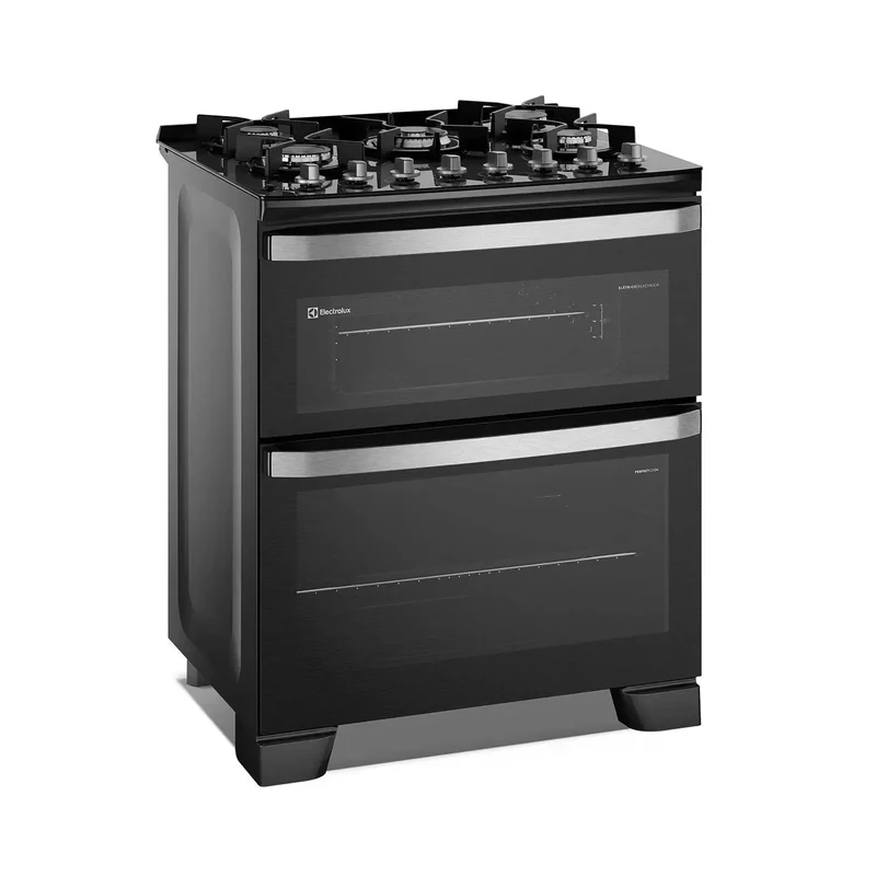 Cocina a Gas 5 Platos Doble Horno Parrillas Hierro Fundido F5EDB