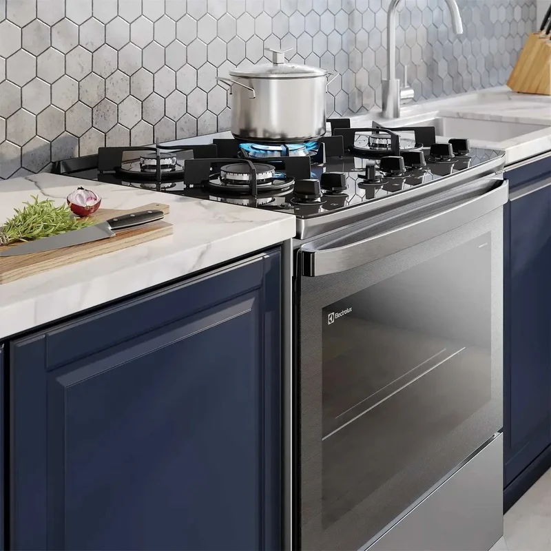 Cocina a Gas 5 Platos Parrillas Hierro Fundido F5EPG