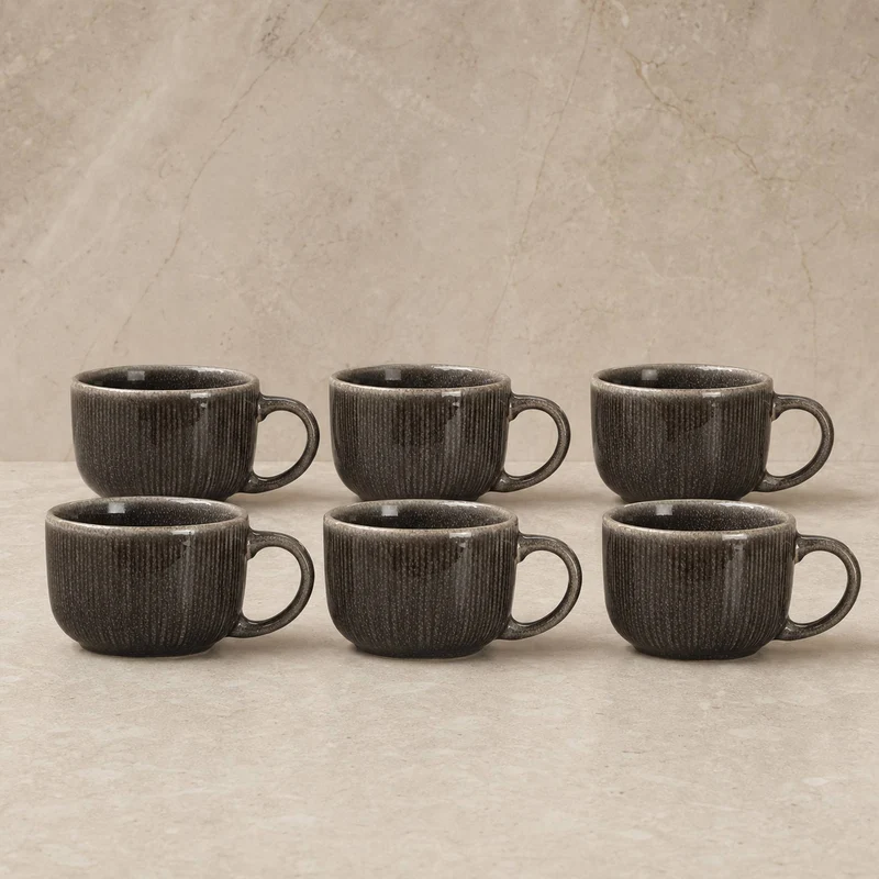 Set De 6 Tazas Salzburgo Cerámica 530 Ml Decoexpress