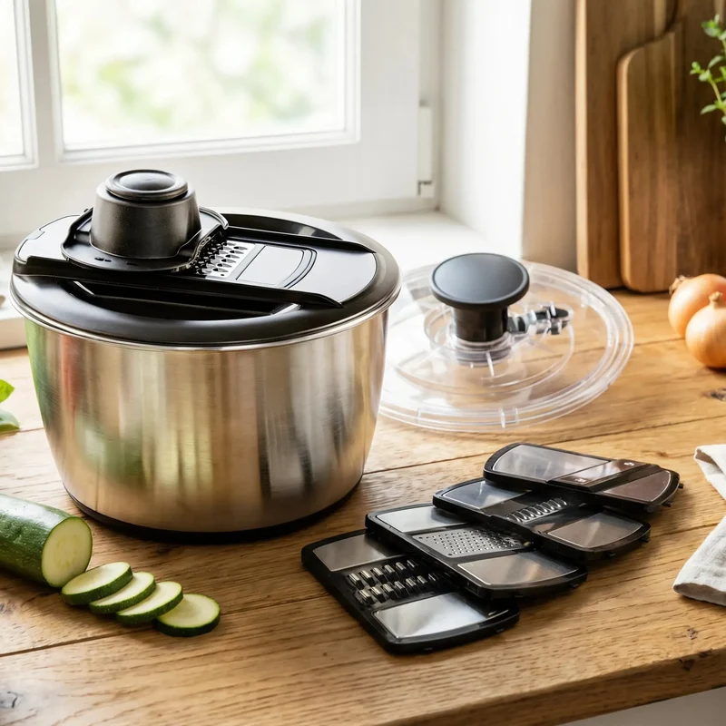 Centrifugador y Mandolina para Verduras 5 Cuchillas Simple Cook
