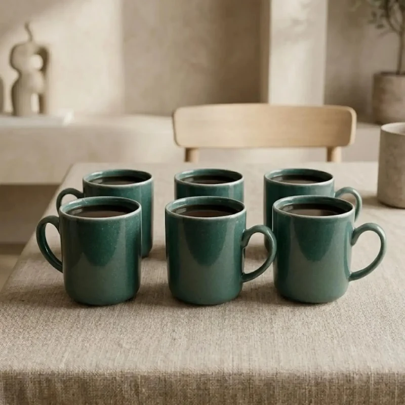 Set 6 Tazas Mug Cerámica Manaos 380 ml Decoexpress