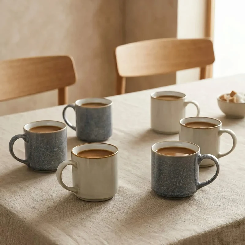 Set 6 Tazas Mug Cerámica Uyuni 500 ml XL Decoexpress