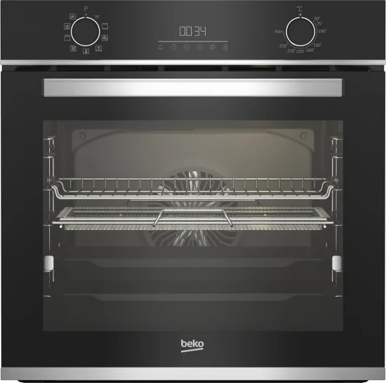 Beko Horno Multifunción con Turbo y Air Fryer BBIMA13300XS - Negro Bajo Consumo