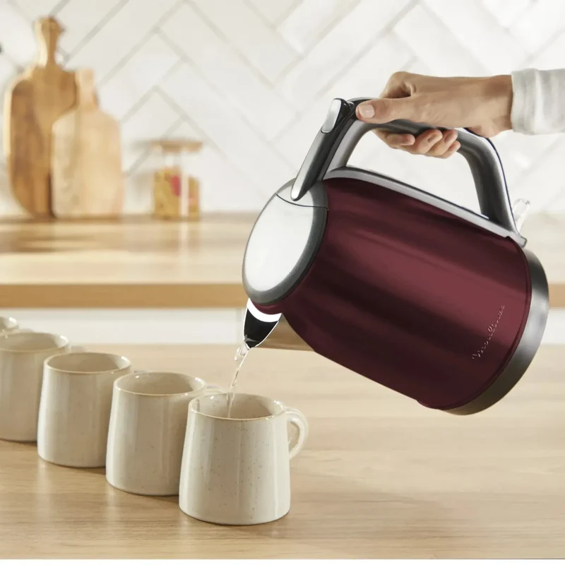 Hervidor Subito 1,7L Rojo Acero Inoxidable Moulinex
