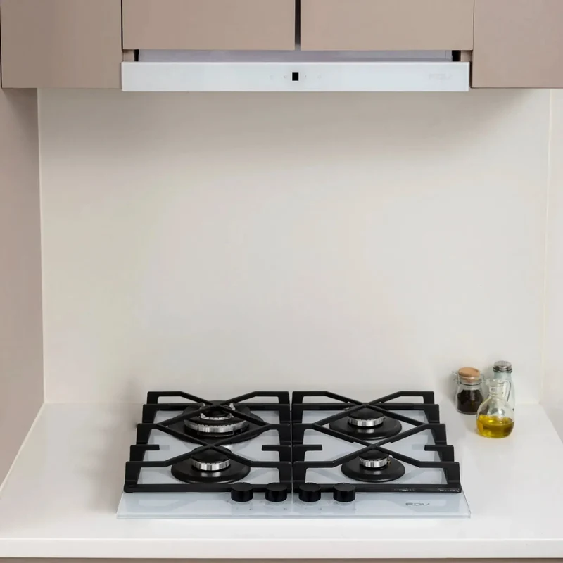 Kit White Encimera Gas Natural Signature + Campana City FDV