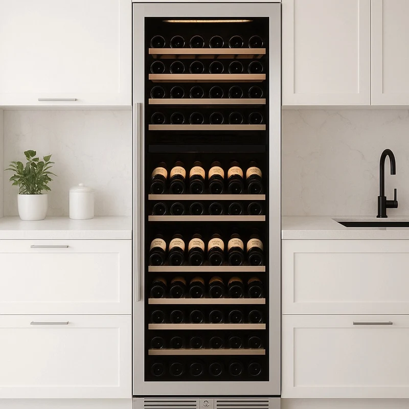 Cava de Vinos Premium Climatizada Trizona 154 Botellas Bacool