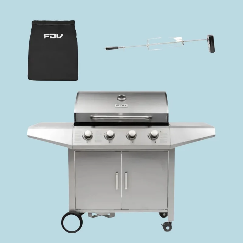 Kit Parrilla Essence 4Q + Spiedo + Funda FDV
