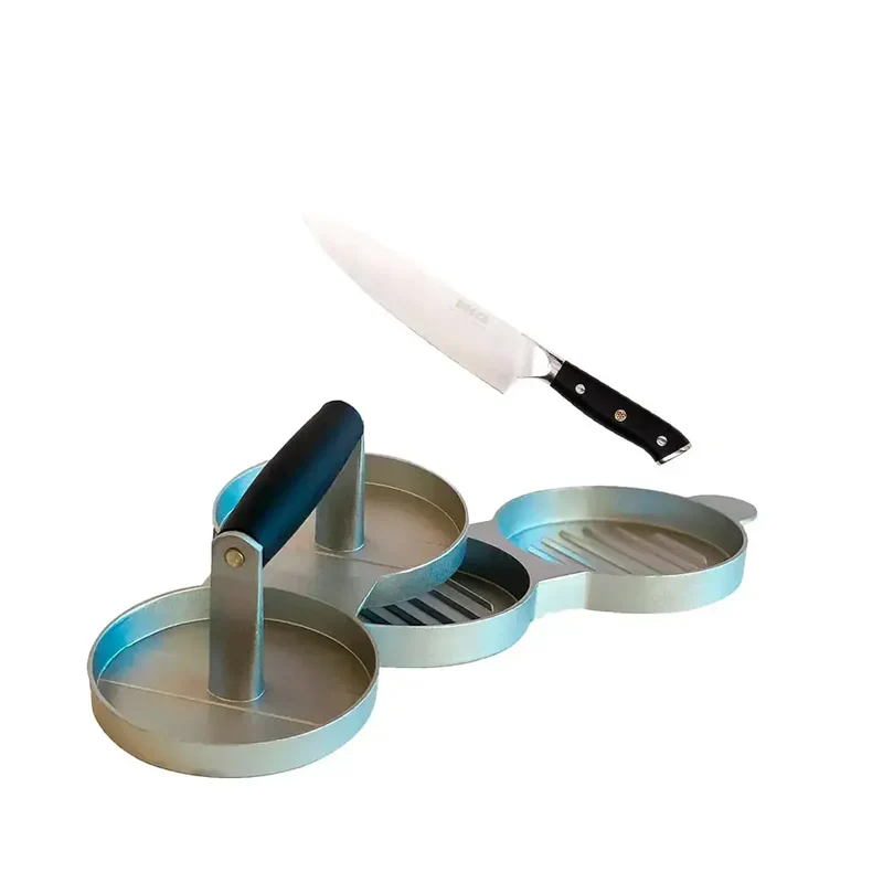 Pack Molde De Hamburguesa + Cuchillo Profesional Bosca