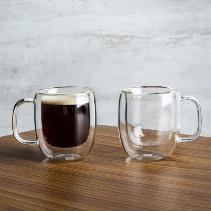 Set 2 Tazas De Vidrio Doble Pared 350 Ml Santú Home & Deco