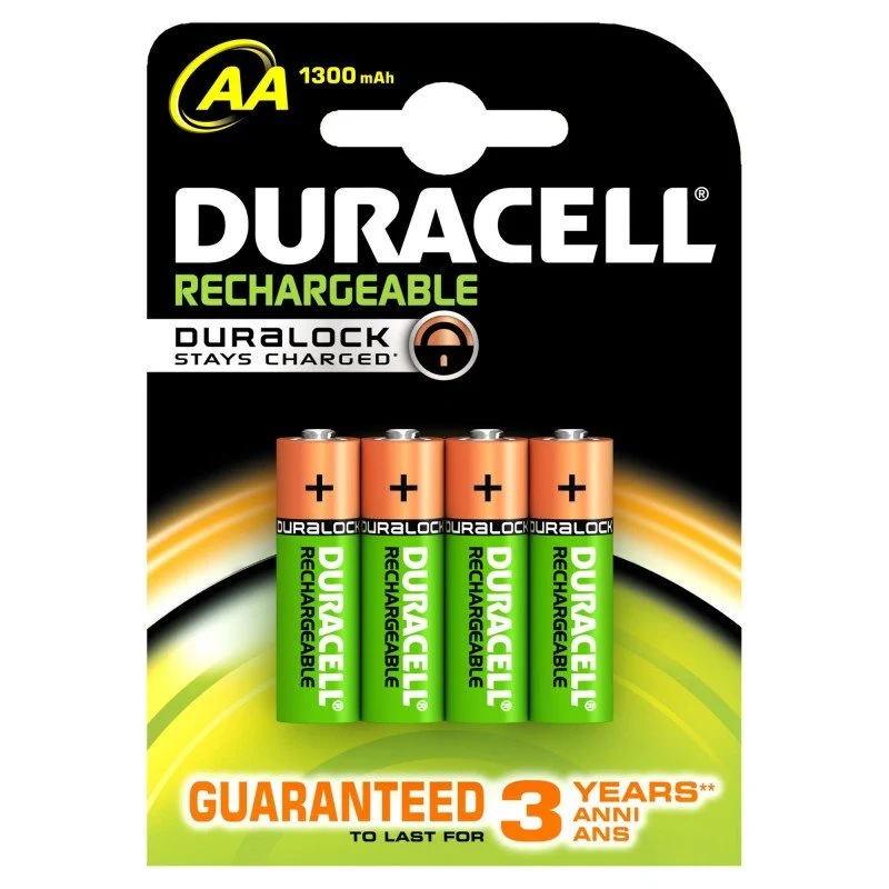 Duracell Pilas Recargables AA 1300 mAh Pack 4 uds (LR06)