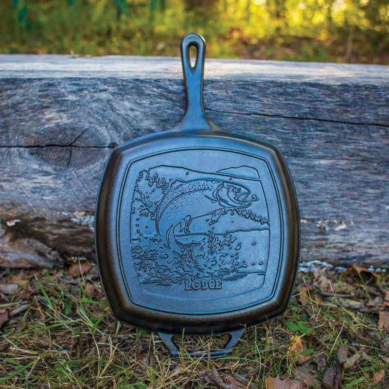 Sartén Cuadrado Pez Wildlife Series™ Hierro Fundido 27 Cm Lodge Cast Iron