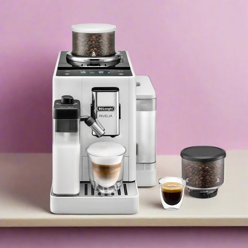 Cafetera Superautomatica Rivelia Blanca Delonghi