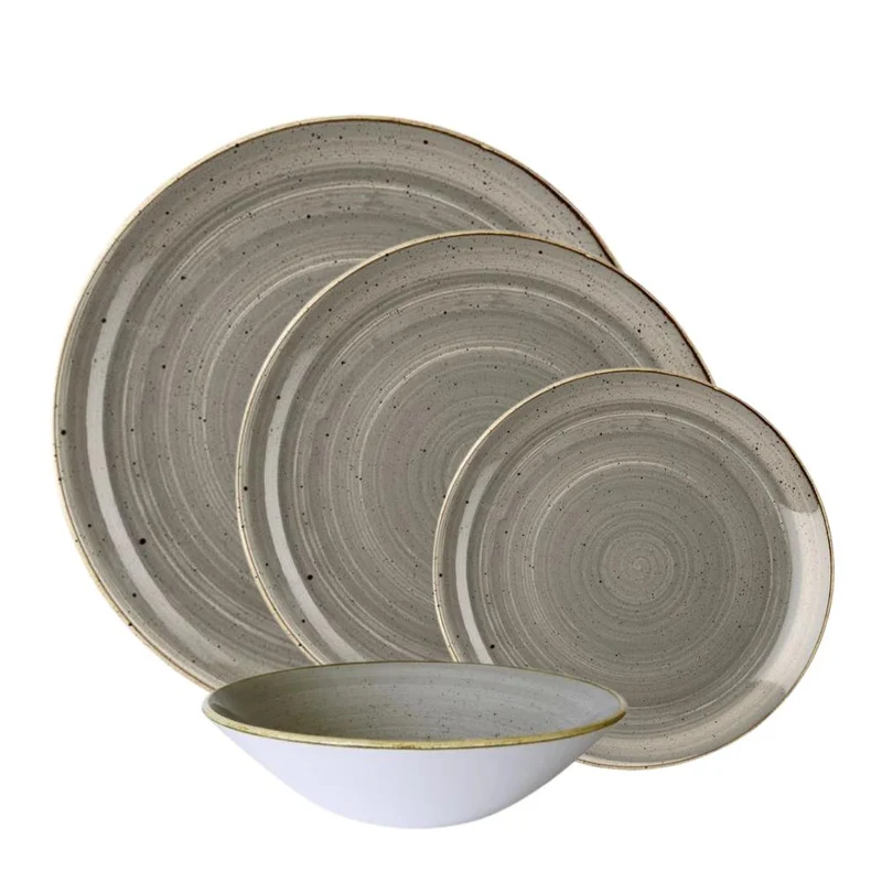 Juego Loza Stonecast Grey 16 Piezas Churchill
