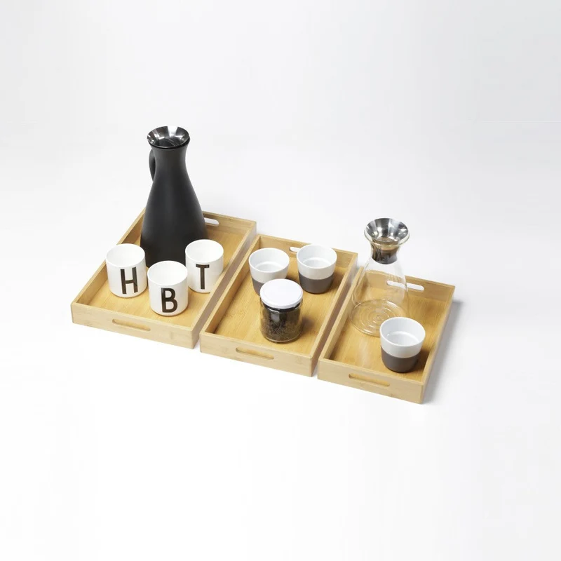Set 3 Bandejas para Servir Bambú HBT