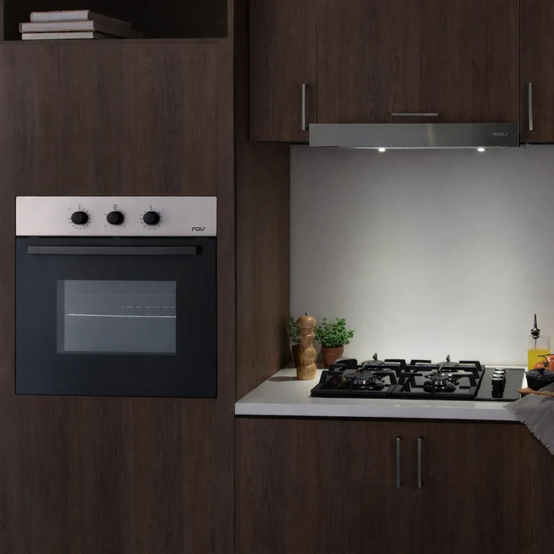 Kit Horno Design 52 Lts + Campana Easy Flow 60cm + Encimera Crystal 4G Natural FDV