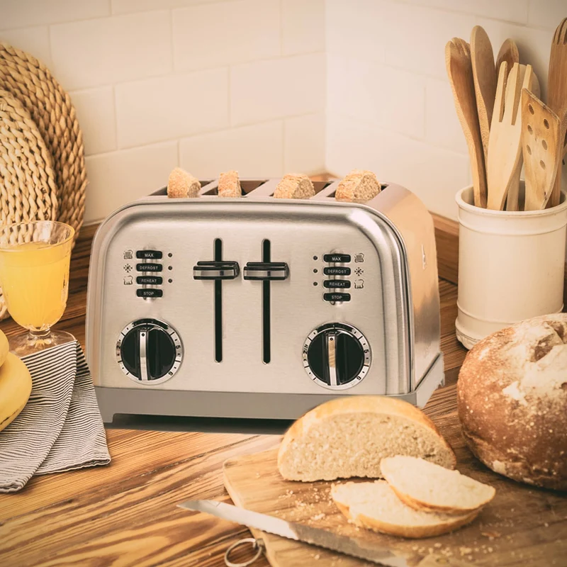 Tostador Metálico Clásico De 4 Rebanadas CPT180CL Cuisinart.