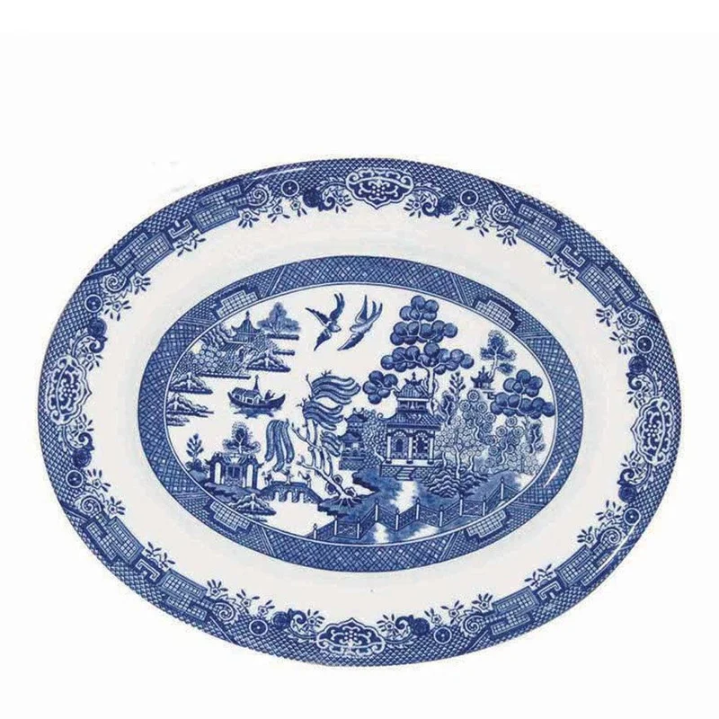 Plato Ovalado Blue Willow 31cms Churchill