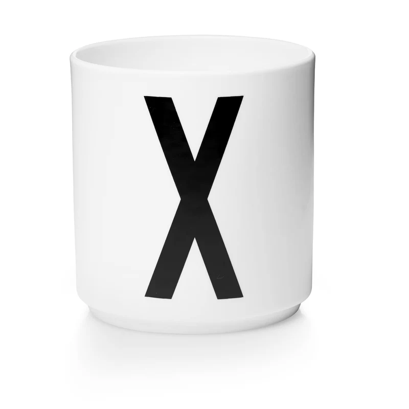 Taza Blanca De Porcelana - X Design Letters