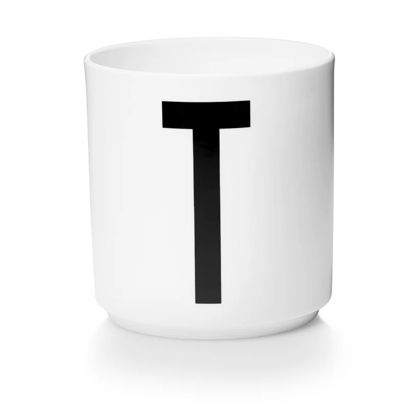 Taza Blanca De Porcelana - T Design Letters