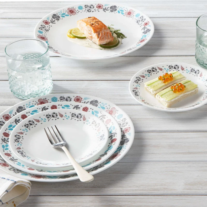 Set de vajilla de 16 piezas Nordic Blooms Corelle