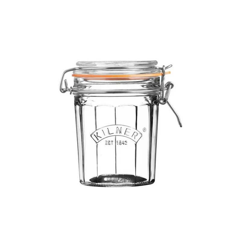 Set 2 Frascos Faceteados con Cierre Clip 0.45 Lts Kilner