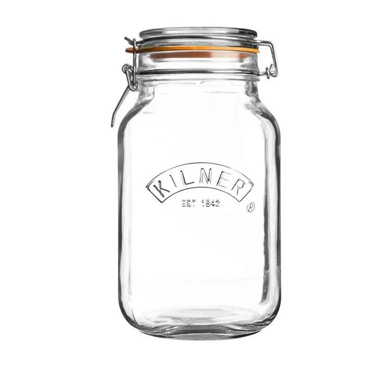 Frasco Kilner Cuadrado con Cierre Clip 2 Lts