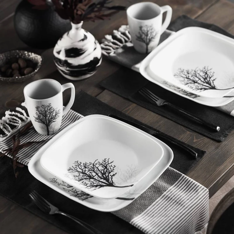 Set Vajilla Timber Shadows 16 Piezas