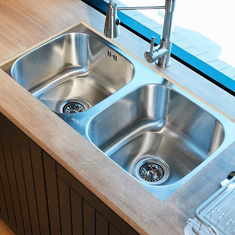 Lavaplatos Bajo Cubierta Acero Inox Pio Square 2C FDV