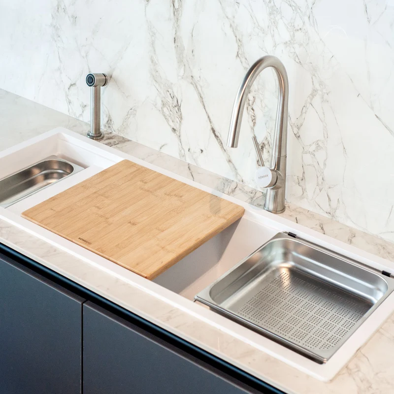 Lavaplatos Sobre Cubierta Cuarzo Prepstation D 150 Schock