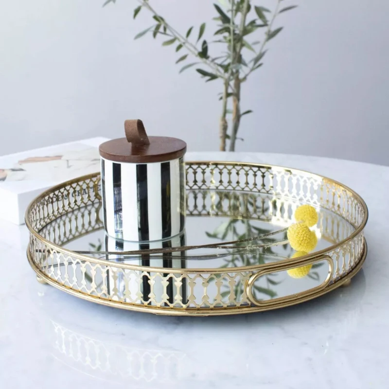 Bandeja Decorativa Espejo Redonda Santú Home & Deco