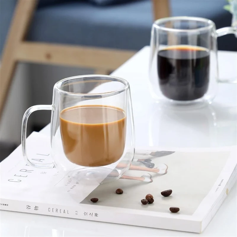 Set 2 Tazas De Vidrio Doble Pared 250 Ml Santú Home & Deco