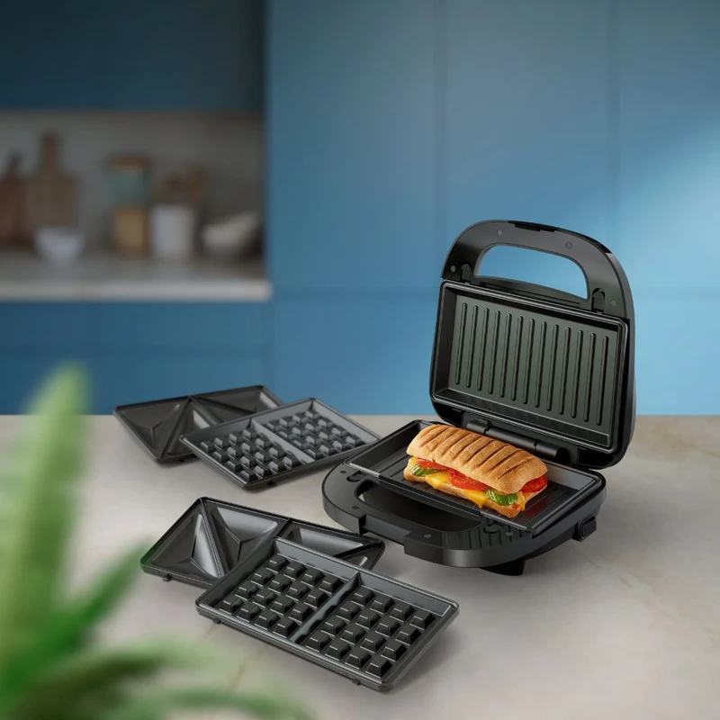 Sandwichera Philips HD2350/80 3 En 1 Paninis Waffles Y Sándwiches Philips