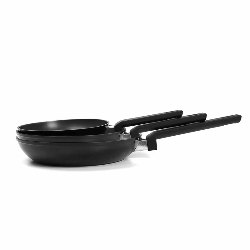 Set De 3 Sartenes De Aluminio Forjado Aptos Para Inducción Jata