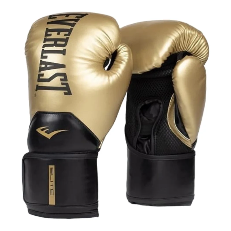 Everlast Guantes para Boxeo Elite 2, Dorado/Negro