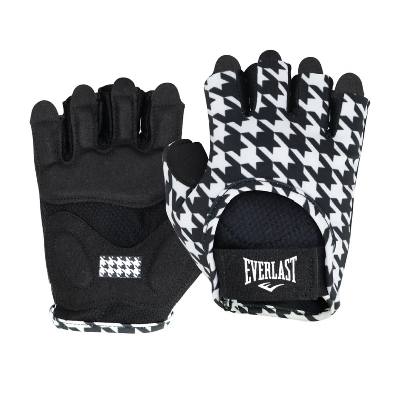 Everlast Guantes de Pesas Houndstooth II, Blanco