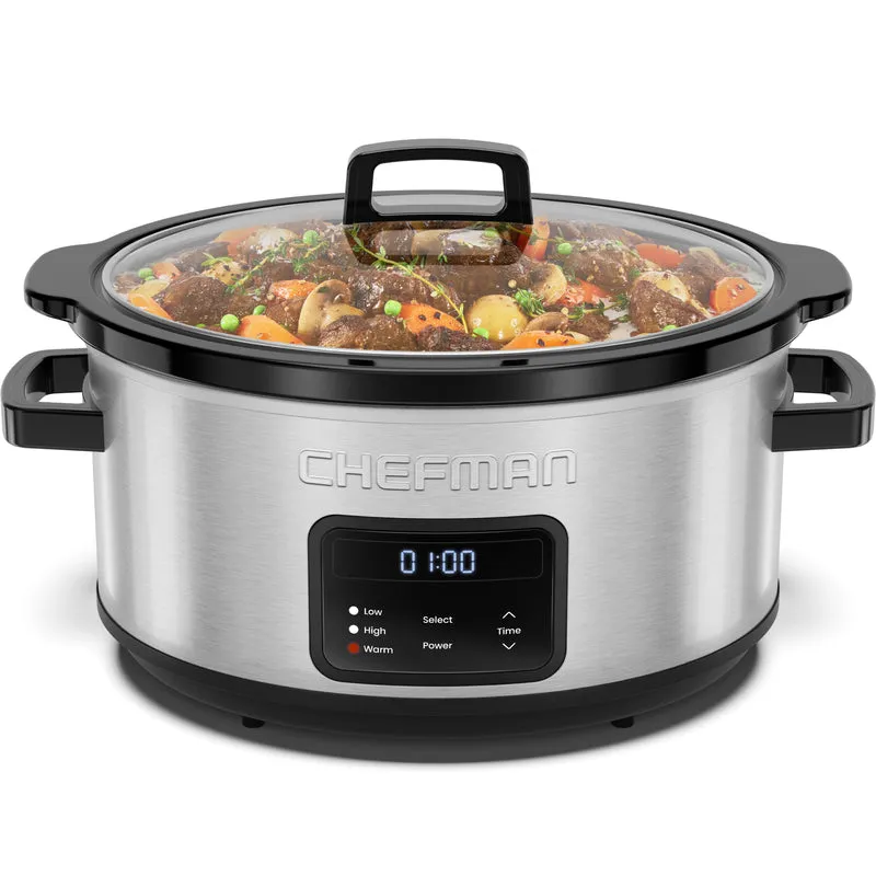7 Quart Digital Stainless Steel Slow Cooker