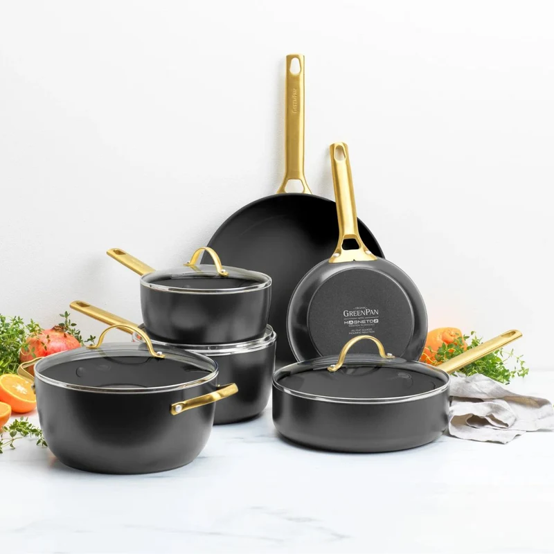 Batería de cocina cerámica 6 piezas Padova Reserve Black GreenPan