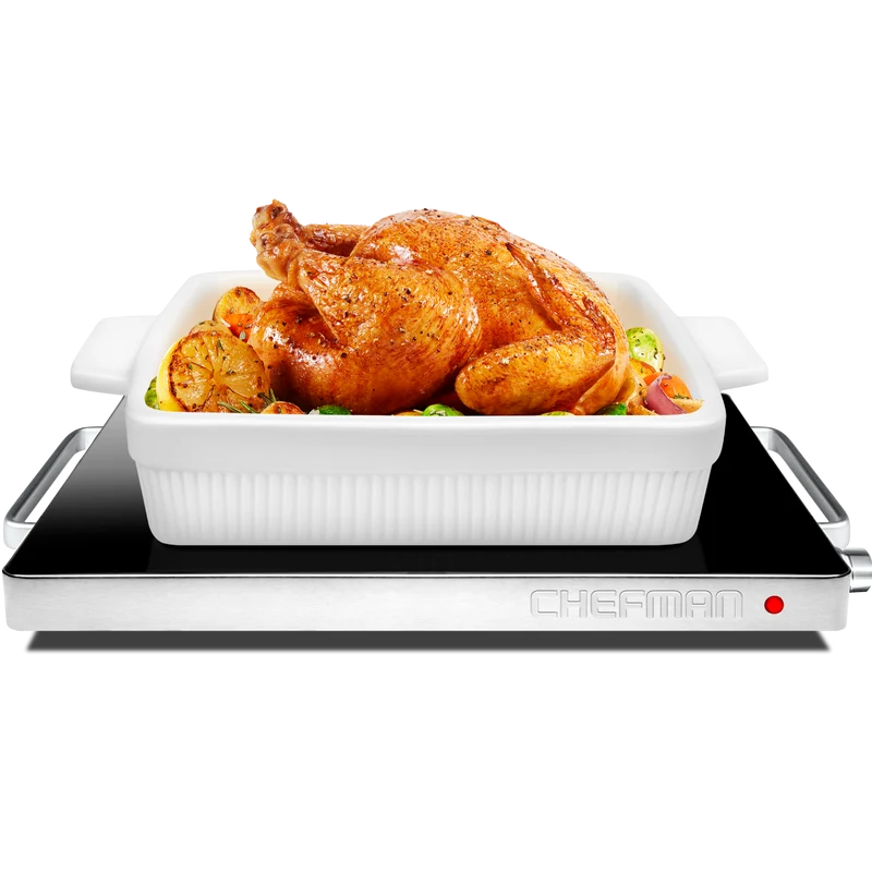 Compact Glasstop Warming Tray