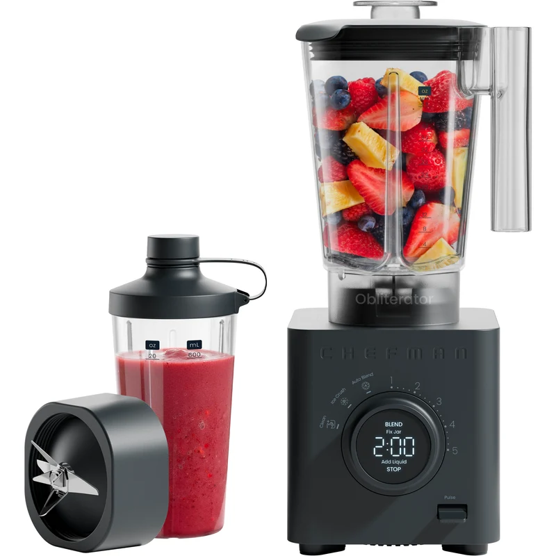 Obliterator® 48oz Power Blender + Travel Jar - Midnight