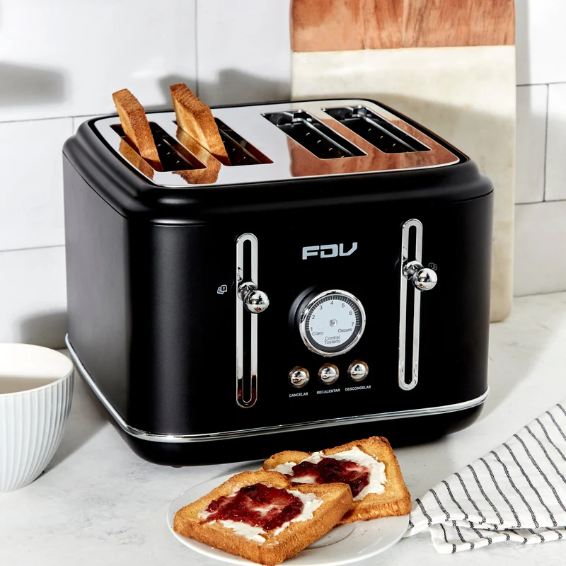 Tostador 4 Rebanadas Iconic Black